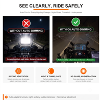 Nouveau support universel pour moto 6 pouces, 1000 nits, IP68, avec verrouillage sans fil 5.0, antivol, à dégagement rapide, compatible CarPlay et Android