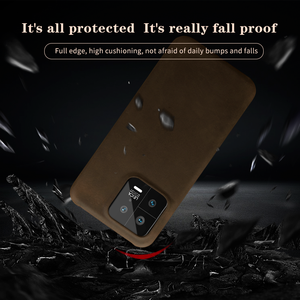 Pour Xiaomi 14 coque de <span class=keywords><strong>téléphone</strong></span> Vintage européen en <span class=keywords><strong>cuir</strong></span> véritable motif Crazy Horse coque de <span class=keywords><strong>téléphone</strong></span> pour Xiaomi série Anti Drop Case - Product Image 2