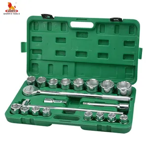 Profesional Ratchet Lengan Wrench 21 Pcs 3/4 "Alat Mekanik Kunci Soket Set untuk Pemeliharaan Kendaraan Kotak Alat Set