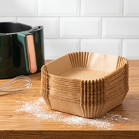 Papier sulfurisé antiadhésif en silicone multi-tailles pour friteuse à air, résistant aux hautes températures, écologique, pour pain et biscuits
