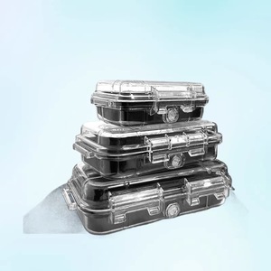 Caja de almacenamiento transparente a prueba de agua con inserto de espuma, a prueba de golpes, a prueba de humedad, estuche de viaje para exteriores para accesorios electrónicos - Product Image 4