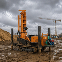 Foreuse rotative sur chenilles HR-180Y 180M pour puits d'eau, équipement de forage de roche DTH à moteur diesel