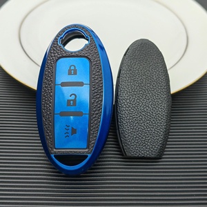 Vente en gros de clés de voiture en TPU à motif en cuir noir à 3 boutons pour <span class=keywords><strong>Nissan</strong></span> Leaf <span class=keywords><strong>Qashqai</strong></span> J11 J10 X-Trail T32 Versa Note - Product Image 4