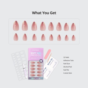 เล็บปลอม BTArtbox Chrome French Tip แบบกดติด ทำมือ ขายส่ง ทรงอัลมอนด์สั้น เจลนิ่ม ชุดเล็บปลอมสำเร็จรูป สำหรับผู้จำหน่าย - Product Image 5