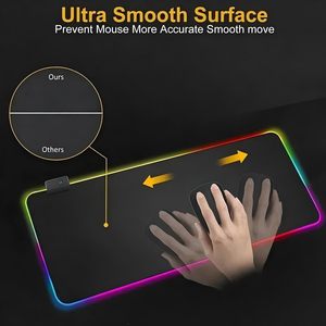 Tapis de souris de jeu LED Cute Girl Tapis d'ordinateur portable RGB <span class=keywords><strong>Nahida</strong></span> Grand tapis de bureau surdimensionné XXL 14 modes d'éclairage Tapis de souris Anime - Product Image 6