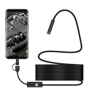 Full HD <b>Camera</b> MicroUsb Type-C Android Smartphone 2M 5M 10m Hard Flexible <b>Wire</b> 7mm Endoscopy <b>Camera</b> Inspection - Product Image 1