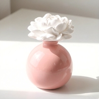 Usine en gros parfumé en céramique désodorisant porcelaine fleur décoration de la maison arôme parfum huile essentielle diffuseur de roseau