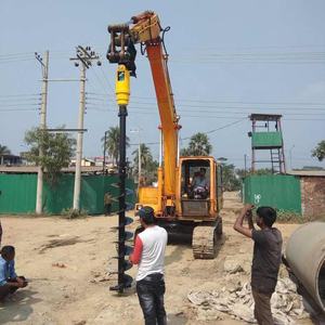 Coclea a vite per escavatore trivella a terra idraulica per scavare fori - Product Image 4