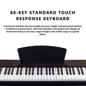 Piano numérique portable Beisite V-80, 88 touches, rechargeable, léger, avec planche sonore en bois massif - Product Image 2