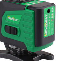 Niveau laser vert 16 lignes haute intensité, alimenté par batterie, instrument de nivellement infrarouge industriel et DIY pour mur-sol