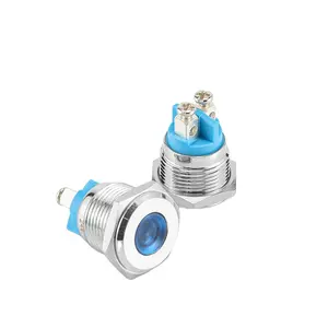 ABEI Blau Rot Grün Gelb Weiß 12 v1 Leucht lampe 16mm konkave Metall-LED-Anzeige lampe für Auto - Product Image 1