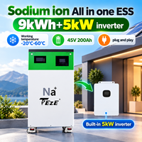 Batteries tout-en-un les plus vendues 45V 200Ah 9kWh pour stockage d'énergie solaire domestique, batterie sodium-ion avec module de chauffage