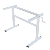 Escritorio Ajustable Manualmente H2 Sin Motor, Patas de Escritorio Ajustables en Altura, Mesa de Oficina Moderna para Computadora