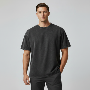 T-shirt Homme 230 Grammes – Fournisseur de Vêtements Populaire – Fabricants de Vêtements pour Hommes – T-shirt en Coton de Haute Qualité avec Effet Vieilli Lavé - Product Image 3