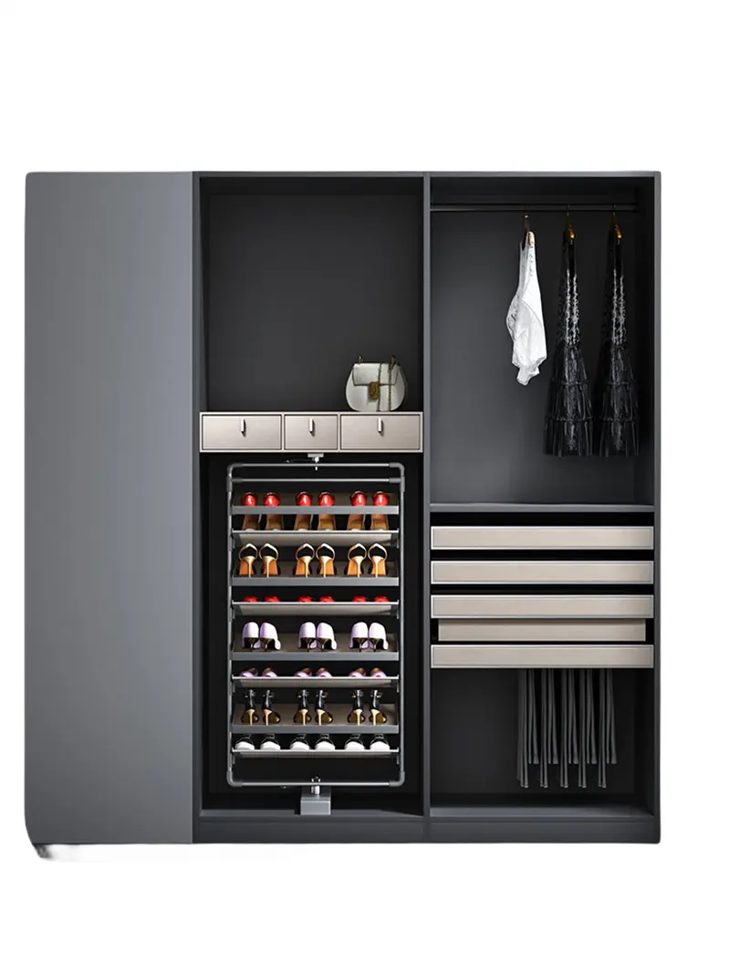 Huis Opbergruimte Kleding Stands Kast Pull-Out Garderobe Winkel Hanger Laag Display Organizer Kast Roterende Schoenenrek Plank Standaard