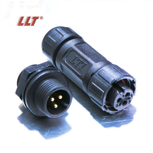 IP67 IP68 3 Pin 4 Pin M12 Bảng Điều Khiển Phía Trước Gắn Thấm Nước Điện Kín Kết Nối - Product Image 1