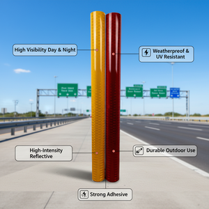 Expédition mondiale Matériel réfléchissant durable pour des panneaux de signalisation routière et des applications de sécurité routière de longue durée - Product Image 1