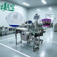 Équipement de gravure laser UV à alimentation séparée haute vitesse avec unité de contrôle à écran tactile pour sachets d'emballage souples