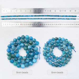 Venta al por Mayor de Cuentas Sueltas de Piedras Preciosas Naturales Redondas y Facetadas, Tira de Cuentas de Piedra Tallada para la Fabricación de Joyería DIY, 6MM 8MM, 38CM - Product Image 3
