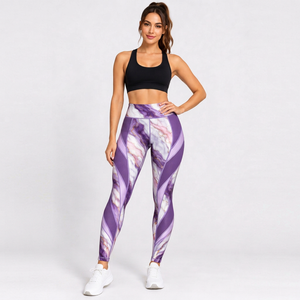 Breathable Solid High-Waisted Scrunched Butt <b>Yoga</b> Gym <b>Pants</b> for <b>Women</b> Customizable sublimated Logo Fitness Leggings - Product Image 1