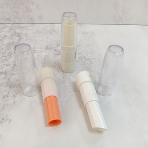 หลอดลิปสติกเปล่าสีขาวพร้อมฝาใสขนาด 20.6 มม. วัสดุ ABS/AS บรรจุภัณฑ์เครื่องสำอางทรงกลมสำหรับลิปบาล์มและเครื่องสำอาง - Product Image 4