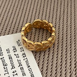 Bague ouverte en forme d'épi de blé, ton or, pour femmes, bijoux pour l'index, cadeau - Product Image 3