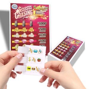 Print Pull Tab Tickets Recyclable Paper Multi-window Pull Ticket Tab <b>Cards</b> Design Game Rule Break-Open Win - Product Image 1