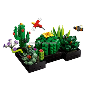 590Pcs Mọng Nước Nhà Máy Trong Chậu Xây Dựng Khối Thiết Lập Hoa Cây Xương Rồng Lắp Ráp Mô Hình Gạch Máy Tính Để Bàn Trang Trí Trẻ Em Đồ Chơi Quà Tặng Sinh Nhật - Product Image 4