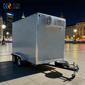 Remorque frigorifique mobile d'extérieur pour la vente <span class=keywords><strong>de</strong></span> glaces, viandes, poissons, boissons et aliments – Idéale pour les camions <span class=keywords><strong>de</strong></span> restauration - Product Image 1