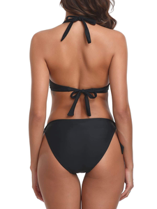 Costume da Bagno Intero Personalizzato a Taglio Alto <span class=keywords><strong>per</strong></span> Donne, <span class=keywords><strong>Bikini</strong></span> con Schiena Scoperta e Reggiseno <span class=keywords><strong>Push</strong></span>-<span class=keywords><strong>Up</strong></span>, Colore Personalizzabile - Product Image 4