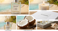Duftkerzen-Aromadiffusor Luxus-Kerzendiffusor & Raumspray-Geschenkset Reed-Diffusor, Kerze und Raumspray