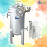 Boîtier de filtre multi-sacs en acier inoxydable 304 316 à ouverture rapide par pince pour la filtration d'émulsion, d'encre, de revêtement, de vernis et de pâte à papier