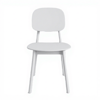 Chaise de salle à manger moderne en plastique épaissi, simple et créative, empilable, démontable, pour la maison et la restauration, avec dossier