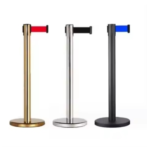 מחסום stanchion stanchion פוסט נירוסטה גדר בטיחות תנועה גדר בטיחות עבור בקרת הקהל - Product Image 2