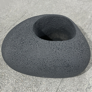 Jardinière <span class=keywords><strong>de</strong></span> style vintage européen en forme <span class=keywords><strong>de</strong></span> pierre, <span class=keywords><strong>pot</strong></span> à fleurs elliptique classique pour extérieur/intérieur, grand <span class=keywords><strong>pot</strong></span> en fibre <span class=keywords><strong>de</strong></span> verre pour jardin et centre commercial - Product Image 6