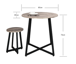 Mesa de Comedor Redonda de Madera de Fabricación Profesional, Juego de Mesa de Comedor de Madera que Ahorra Espacio para 4 Personas - Product Image 6