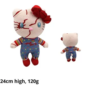 Poupée Clown <span class=keywords><strong>Chucky</strong></span> en tissu peluche super doux pour Halloween, avec rembourrage en coton PP, hauteur de 12 cm à 27 cm, pour enfants de 4 à 6 ans - Product Image 3