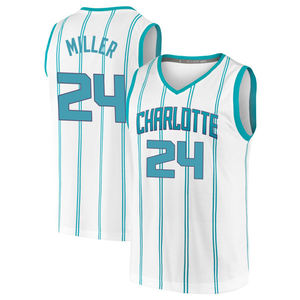 メンズアダルトシャーロット # 24 ブランドン・ミラー バスケットボールジャージ 通気性のあるサマー刺繍入りシャツ ステッチ入りユニフォーム シティエディション - Product Image 4