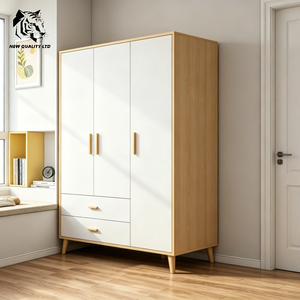 Armoire de chambre à coucher en MDF, nouveau design, avec logo personnalisé, prix de gros usine, stock important, écologique, de qualité supérieure. - Product Image 3