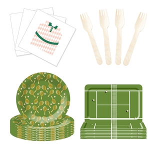 Juego de Vajilla Desechable DAMAI con Temática Deportiva, Plato de Papel con Diseño de Bádminton, Incluye Platos, Vasos y Servilletas para Fiestas de Cumpleaños Infantiles - Product Image 4