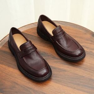 Customized Men's Stylish Breathable Waterproof <b>Height</b> <b>Increasing</b> Party Casual Genuine Leather Sole Oxford Office <b>Shoes</b> - Product Image 2