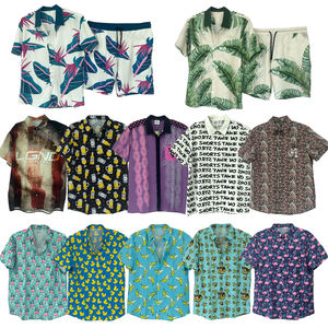 Camisa Hawaiana de manga corta para vacaciones de verano para <span class=keywords><strong>hombre</strong></span>, camisetas amarillas tropicales con estampado de árbol de <span class=keywords><strong>playa</strong></span>, camisas florales para <span class=keywords><strong>hombre</strong></span> - Product Image 2