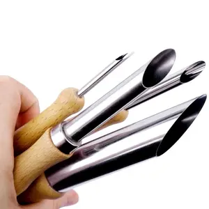 Stainless Steel Round Punches Soft Pottery Sculpture Tools Environmental Protection Painting Tools DIY Pottery Punchers