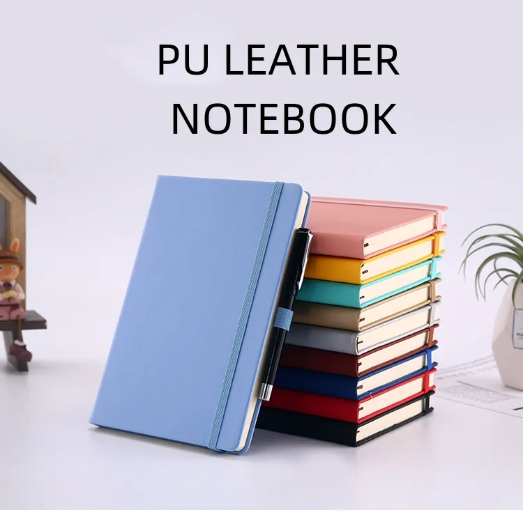 2024 Promotional Wholesale Printed Customizable a4 a5 paper notebook Custom Logo Hardcover PU Leather Notebook with Binding