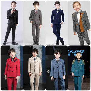 Costume de mariage pour garçons enfants vin rouge scène Performance costume formel enfants école costume enfants anniversaire cérémonie chœur Costume - Product Image 1