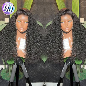 30英寸印度发体波浪13x4透明蕾丝前额假发100%真人发5x5无胶闭合水波假发蕾丝前额 - Product Image 4