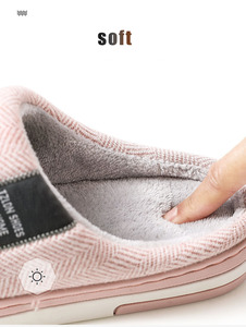 Baumwolle Hausschuhe weibliches Winter haus dicken Boden Wintermonate Innen haus Paar Sommer Frau Hausschuhe Baumwolle - Product Image 3