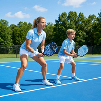 Ensemble de raquettes de pickleball T700 en fibre de carbone avec noyau en nid d'abeille, 4 raquettes, pack familial professionnel pour enfants et adultes