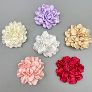 Camellia 3D Padded Fabric Flower Hair <b>Clip</b> 12 Cm <b>Wedding</b> Hair Accessories Hand Knitted Cloth Decor - Product Image 1