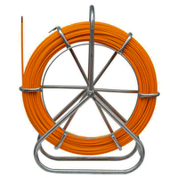 Tiges de guidage en fibre de verre industrielles de 12 mm, 14 mm, 300 m, 400 m avec support à roulettes, tiges serpent en PRV haute résistance pour travaux de conduits et tuyauteries